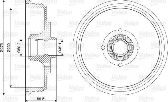 Valeo 237112 - Гальмівний барабан autozip.com.ua