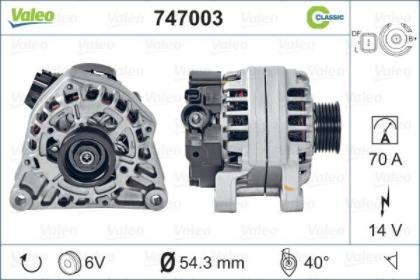 Valeo 747003 - Генератор autozip.com.ua