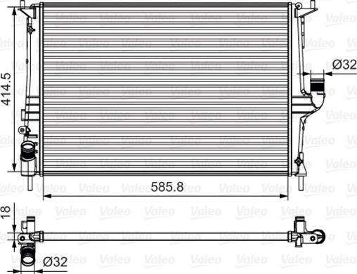 Valeo 700801 - Радіатор, охолодження двигуна autozip.com.ua