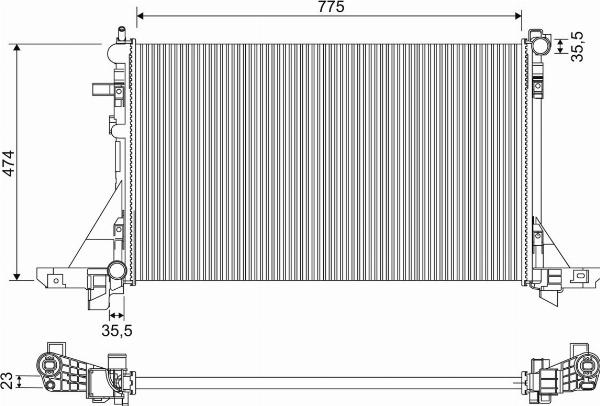 VALEO 701953 - Радіатор, охолодження двигуна autozip.com.ua
