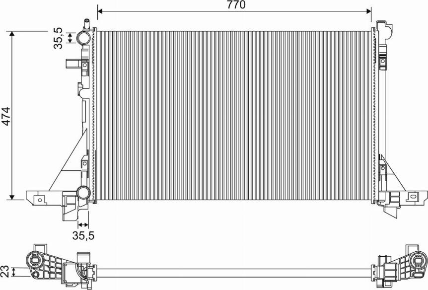 Valeo 701952 - Радіатор, охолодження двигуна autozip.com.ua