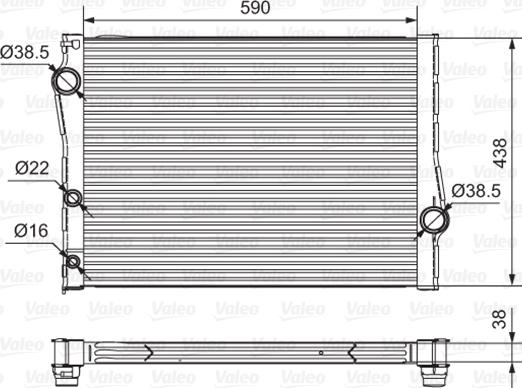 VALEO 701549 - Радіатор, охолодження двигуна autozip.com.ua