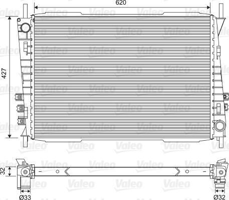 Valeo 701559 - Радіатор, охолодження двигуна autozip.com.ua