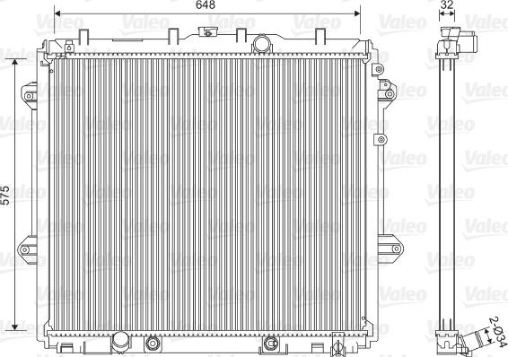 Valeo 701555 - Радіатор, охолодження двигуна autozip.com.ua