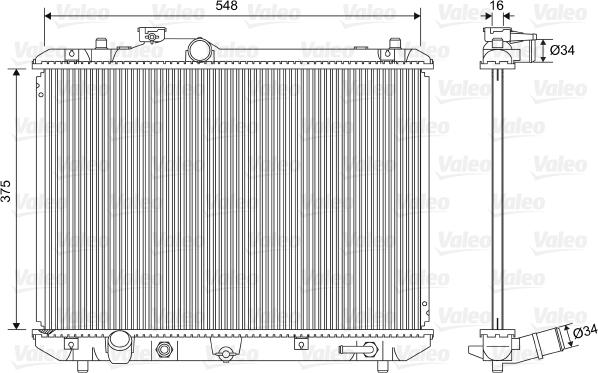 Valeo 701587 - Радіатор, охолодження двигуна autozip.com.ua