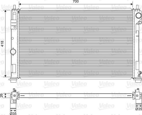 Valeo 701571 - Радіатор, охолодження двигуна autozip.com.ua