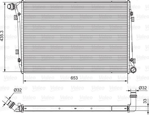 VALEO 701664 - Радіатор, охолодження двигуна autozip.com.ua