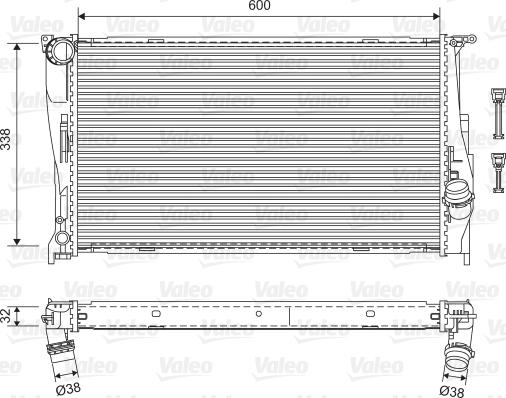VALEO 701601 - Радіатор, охолодження двигуна autozip.com.ua