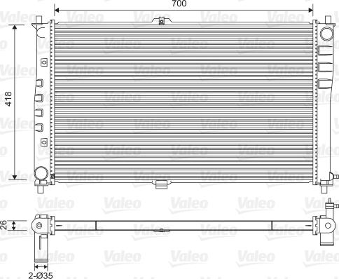 Valeo 701602 - Радіатор, охолодження двигуна autozip.com.ua