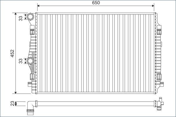 VALEO 701132 - Радіатор, охолодження двигуна autozip.com.ua