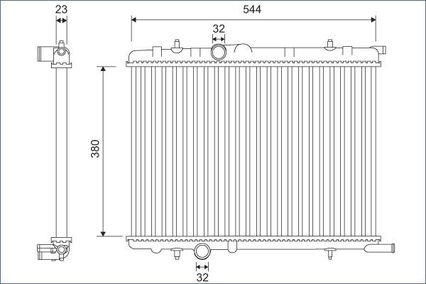 VALEO 701124 - Радіатор, охолодження двигуна autozip.com.ua