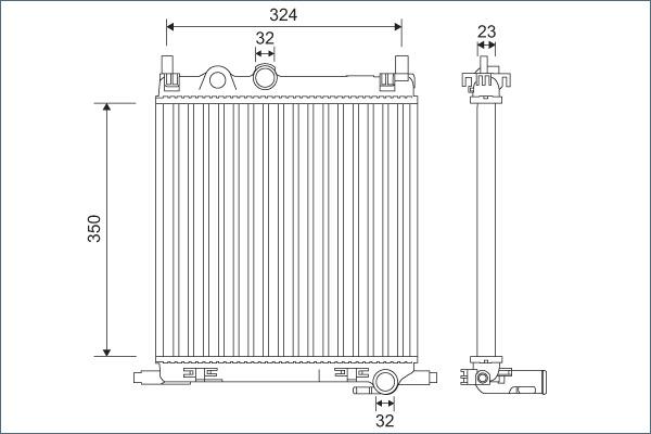 Valeo 701128 - Радіатор, охолодження двигуна autozip.com.ua