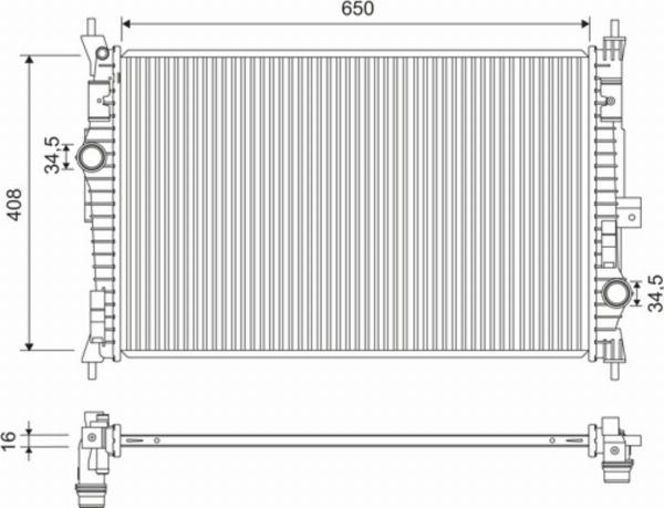 VALEO 701173 - Радіатор, охолодження двигуна autozip.com.ua