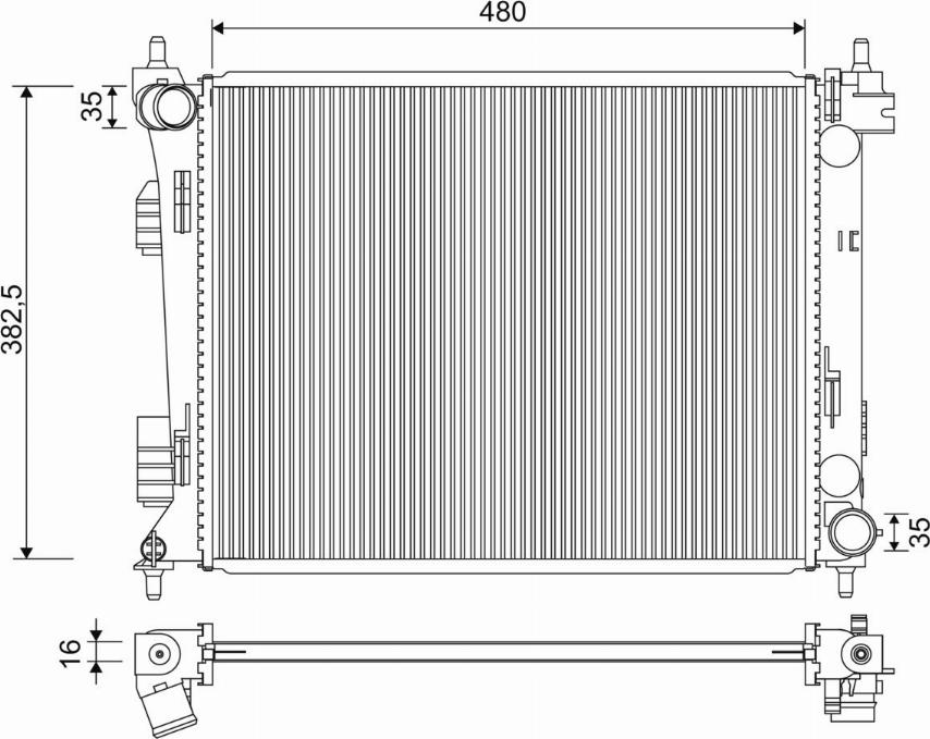 Valeo 701347 - Радіатор, охолодження двигуна autozip.com.ua