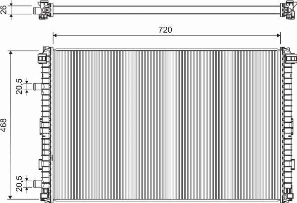 VALEO 701305 - Радіатор, охолодження двигуна autozip.com.ua