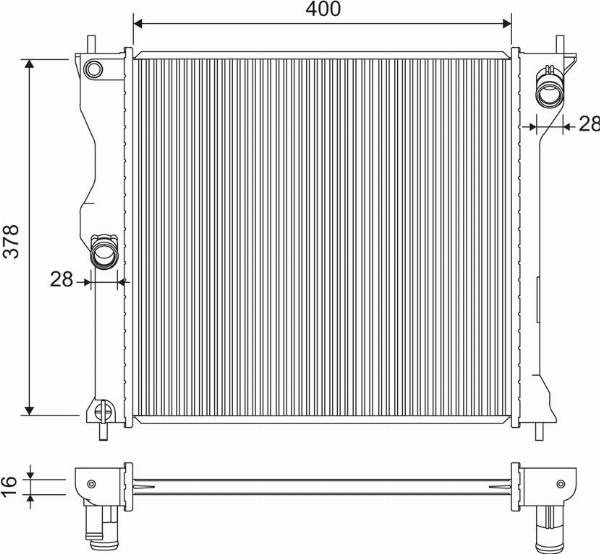 VALEO 701317 - Радіатор, охолодження двигуна autozip.com.ua