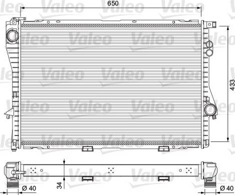 Valeo 701709 - Радіатор, охолодження двигуна autozip.com.ua