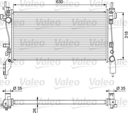 Valeo 701718 - Радіатор, охолодження двигуна autozip.com.ua