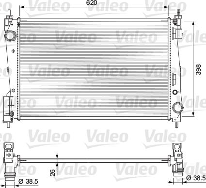 Valeo 701717 - Радіатор, охолодження двигуна autozip.com.ua