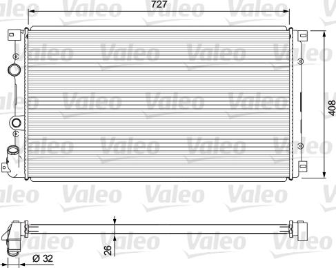Valeo 701725 - Радіатор, охолодження двигуна autozip.com.ua