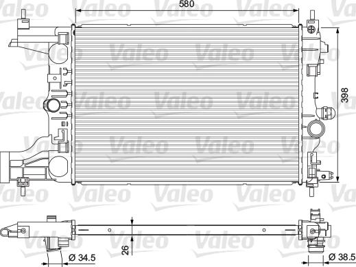Valeo 701723 - Радіатор, охолодження двигуна autozip.com.ua