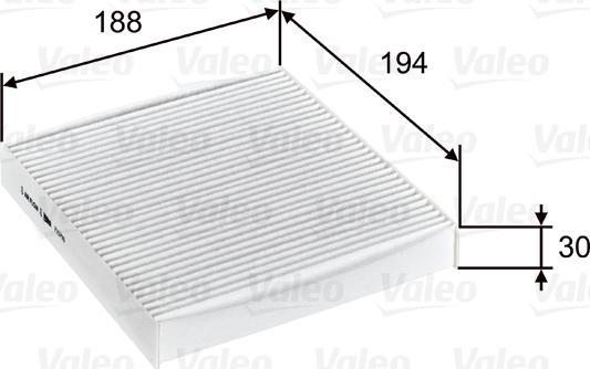VALEO 715755 - Фільтр, повітря у внутрішній простір autozip.com.ua