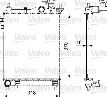 Valeo 734910 - Радіатор, охолодження двигуна autozip.com.ua