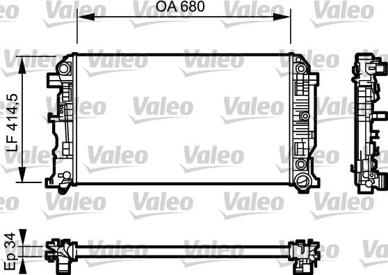 Valeo 734929 - Радіатор, охолодження двигуна autozip.com.ua