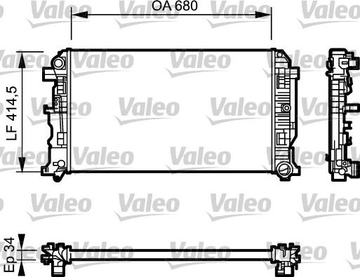 Valeo 734928 - Радіатор, охолодження двигуна autozip.com.ua