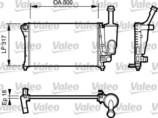 Valeo 734923 - Радіатор, охолодження двигуна autozip.com.ua