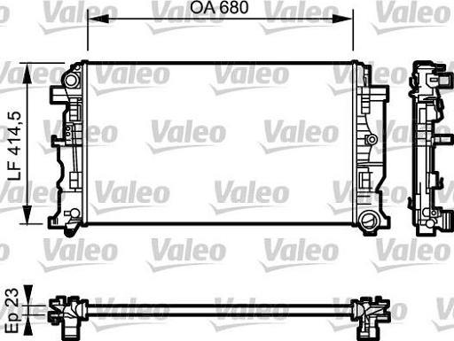 Valeo 734927 - Радіатор, охолодження двигуна autozip.com.ua