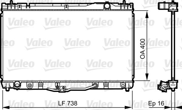 Valeo 734492 - Радіатор, охолодження двигуна autozip.com.ua