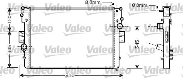 Valeo 734449 - Радіатор, охолодження двигуна autozip.com.ua