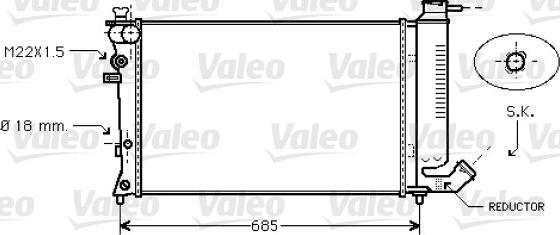 Valeo 734445 - Радіатор, охолодження двигуна autozip.com.ua