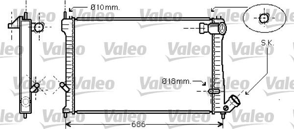 Valeo 734455 - Радіатор, охолодження двигуна autozip.com.ua