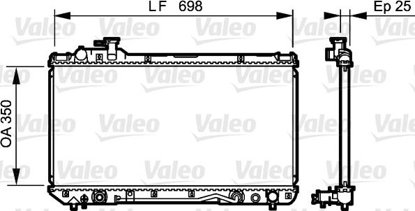 Valeo 734466 - Радіатор, охолодження двигуна autozip.com.ua