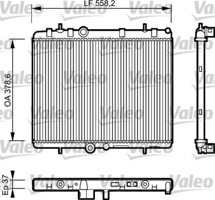 Valeo 734463 - Радіатор, охолодження двигуна autozip.com.ua