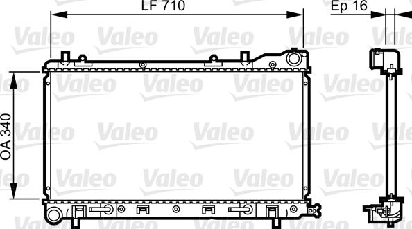 Valeo 734405 - Радіатор, охолодження двигуна autozip.com.ua