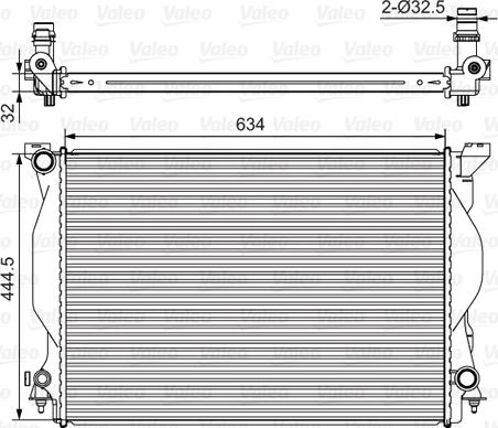 VALEO 734419 - Радіатор, охолодження двигуна autozip.com.ua