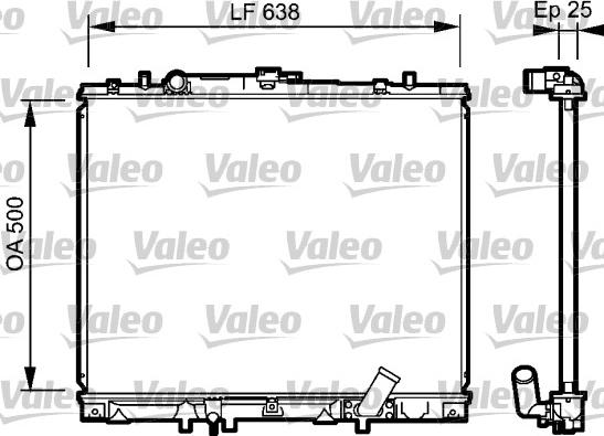 Valeo 734424 - Радіатор, охолодження двигуна autozip.com.ua