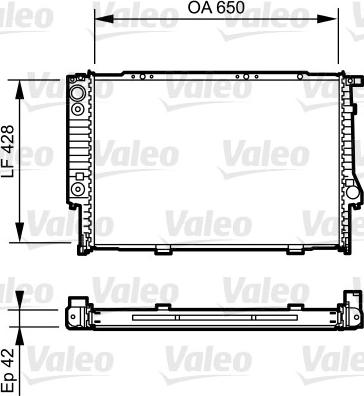 Valeo 734421 - Радіатор, охолодження двигуна autozip.com.ua