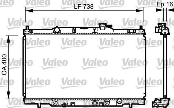 Valeo 734477 - Радіатор, охолодження двигуна autozip.com.ua