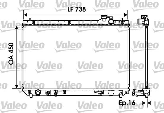 Valeo 734194 - Радіатор, охолодження двигуна autozip.com.ua