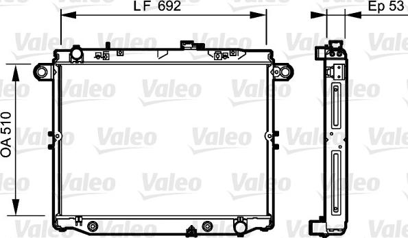 Valeo 734192 - Радіатор, охолодження двигуна autozip.com.ua