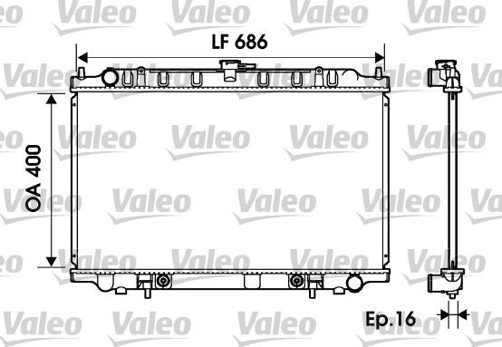 Valeo 734150 - Радіатор, охолодження двигуна autozip.com.ua