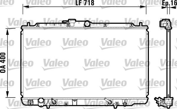 Valeo 734113 - Радіатор, охолодження двигуна autozip.com.ua