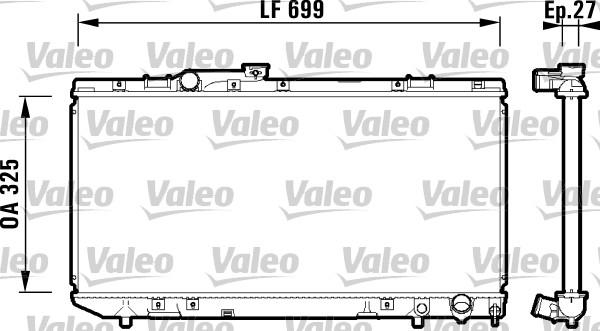 Valeo 734181 - Радіатор, охолодження двигуна autozip.com.ua