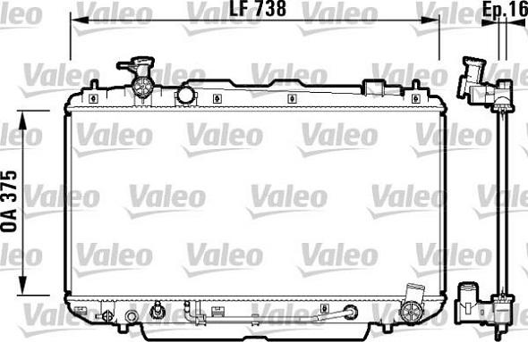 Valeo 734183 - Радіатор, охолодження двигуна autozip.com.ua