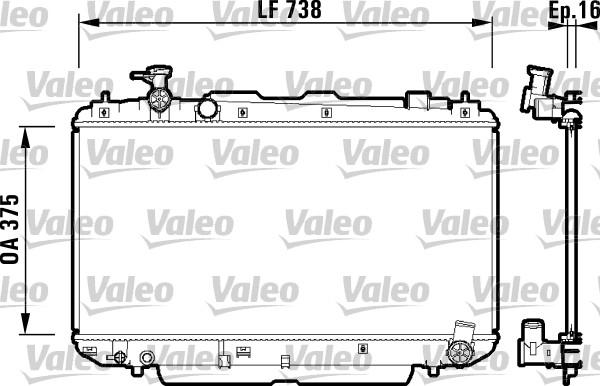 Valeo 734182 - Радіатор, охолодження двигуна autozip.com.ua