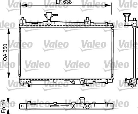 Valeo 734842 - Радіатор, охолодження двигуна autozip.com.ua